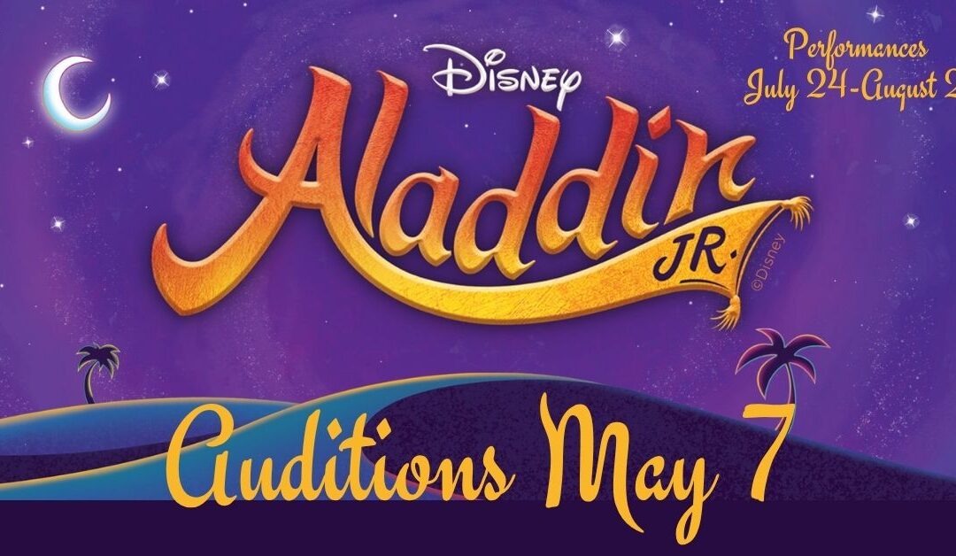 Graphic for STAAR Theatre's production of Disney's Aladdin Jr.