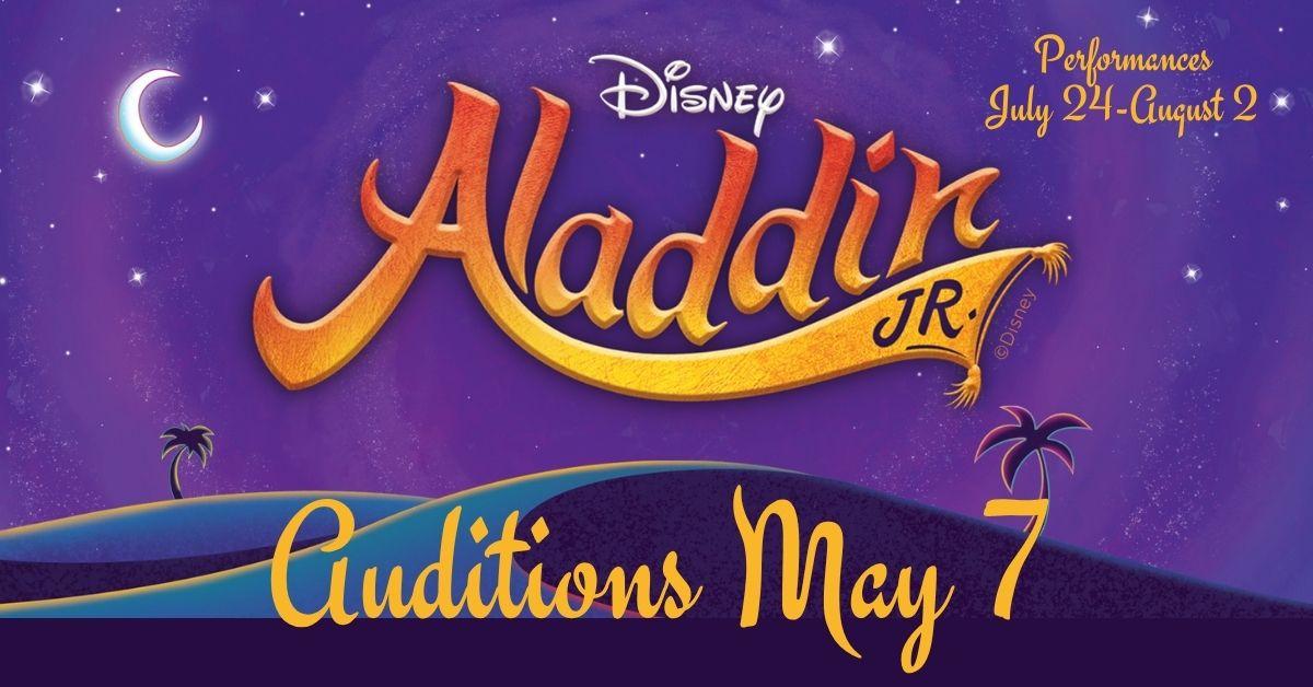 Graphic for STAAR Theatre's production of Disney's Aladdin Jr.